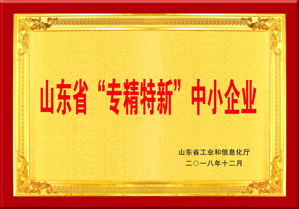 山(shan)東省(sheng)專精(jing)特新(xin)中小(xiao)企業(ye)