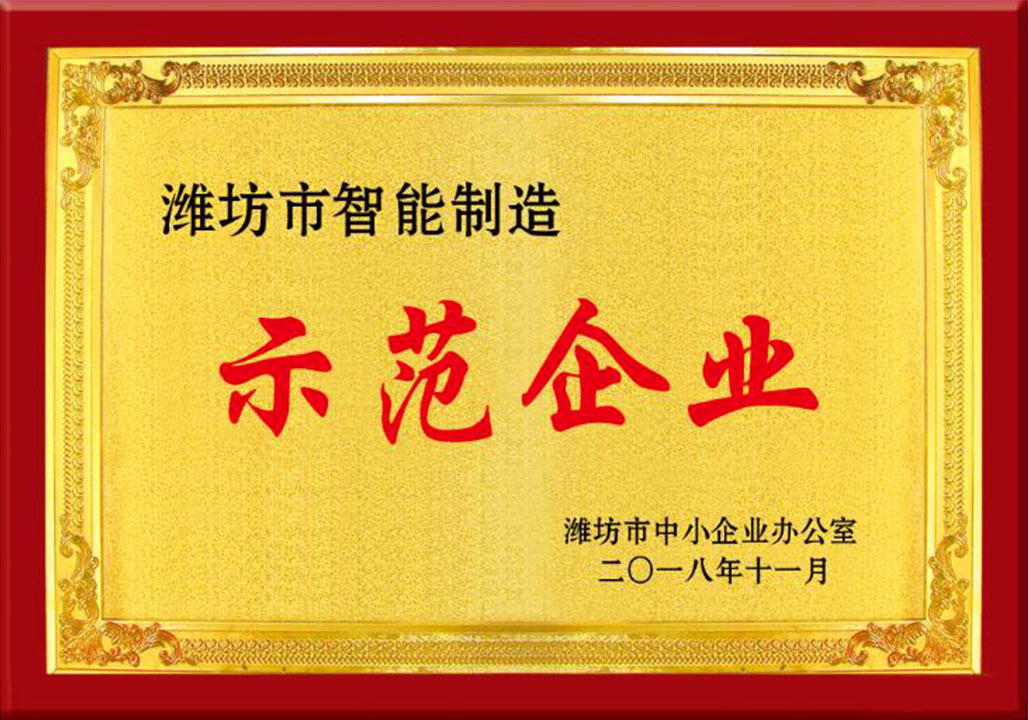 濰坊(fang)市智能(neng)制造示(shi)範企業(ye)